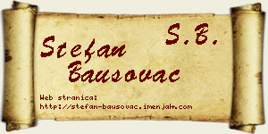 Stefan Bausovac vizit kartica